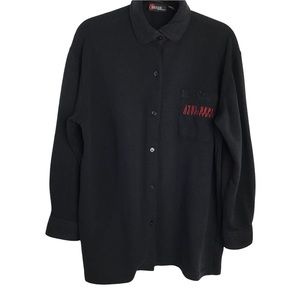 OUTFITTERS ATHLETIC WEAR - Men’s Long Sleeve Button Down  in Black - L